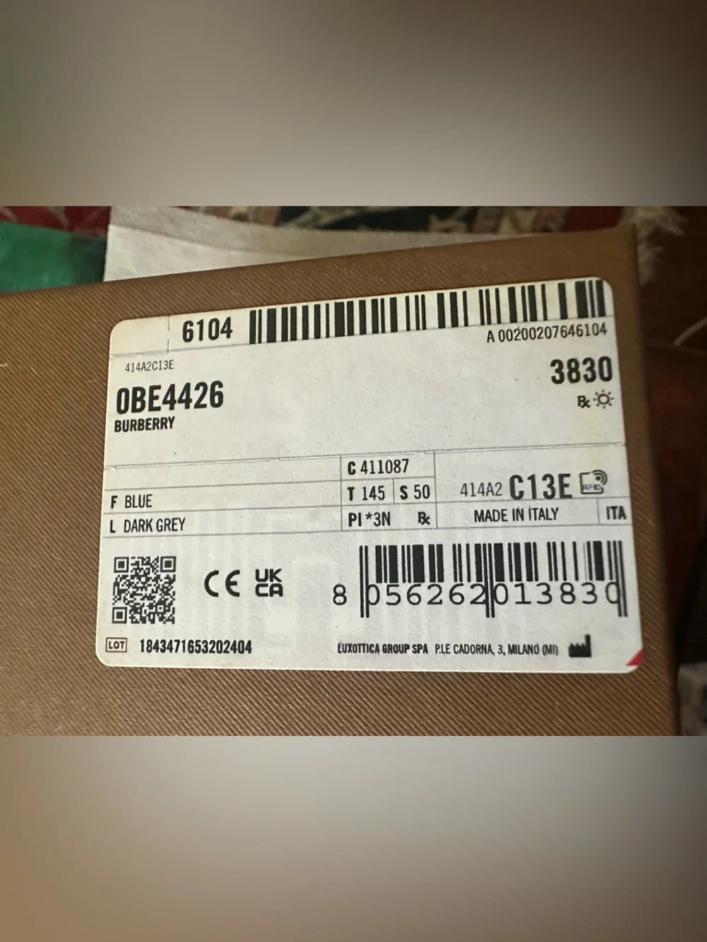 Burberry OBE4426 blue sunglasses - Picture 7 of 8